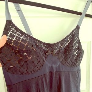 FP Intimates Lace Trim Silk Nightie w Tie Dye